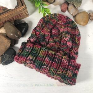 Hand Knitted Multi Colored Infant to Toddler Hat 3-12 Months Warm Kids Knit Hat